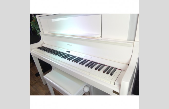 As New Used Roland LX708 Polished White Digital Piano Complete Package (SN:Z6J0181) - Image 6